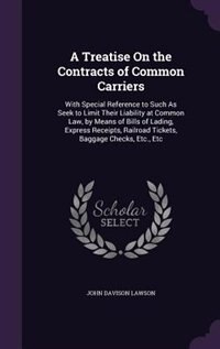 Couverture_A Treatise On the Contracts of Common Carriers
