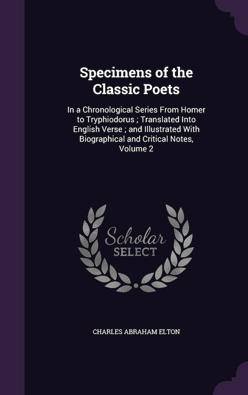 Couverture_Specimens of the Classic Poets