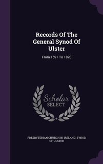 Front cover_Records Of The General Synod Of Ulster