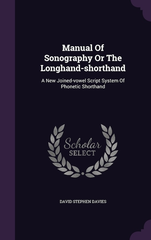 Couverture_Manual Of Sonography Or The Longhand-shorthand