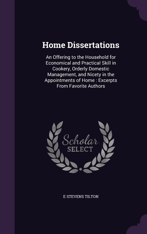 Front cover_Home Dissertations