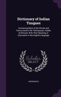Front cover_Dictionary of Indian Tongues