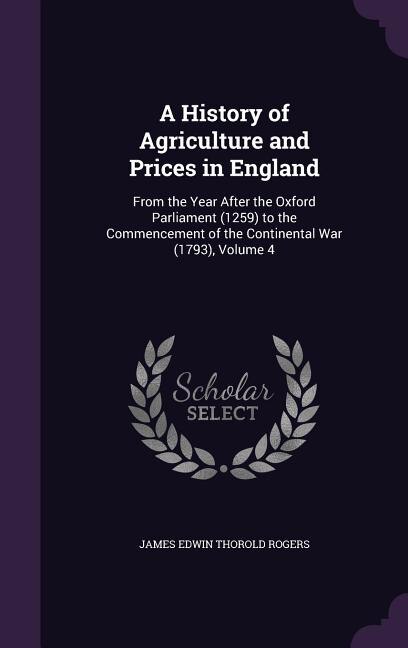 Couverture_A History of Agriculture and Prices in England