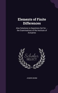 Couverture_Elements of Finite Differences