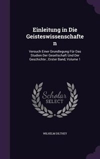 Couverture_Einleitung in Die Geisteswissenschaften
