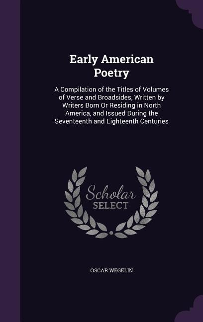 Front cover_Early American Poetry