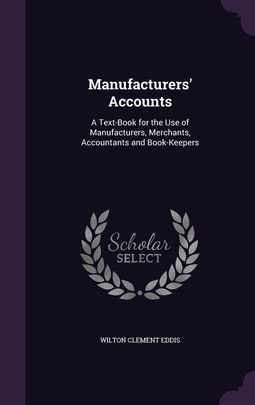 Front cover_Manufacturers' Accounts