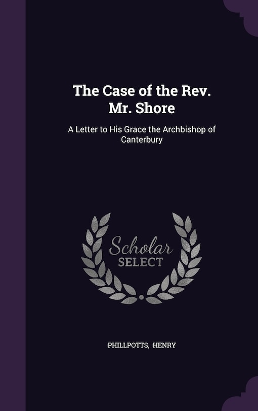 Front cover_The Case of the Rev. Mr. Shore