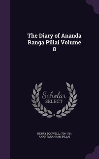Front cover_The Diary of Ananda Ranga Pillai Volume 8