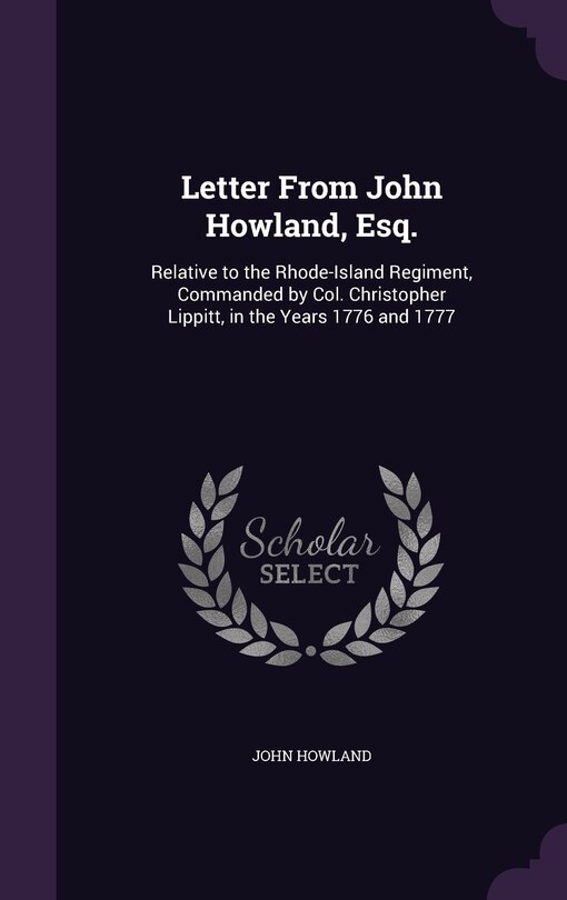 Front cover_Letter From John Howland, Esq.