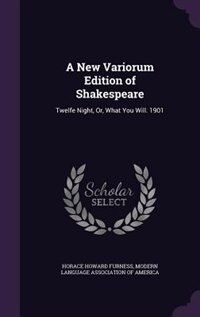 Front cover_A New Variorum Edition of Shakespeare