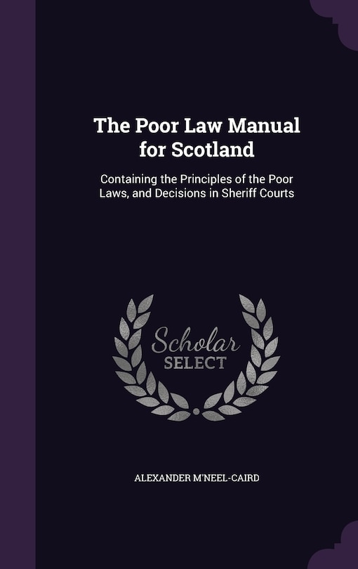 Couverture_The Poor Law Manual for Scotland