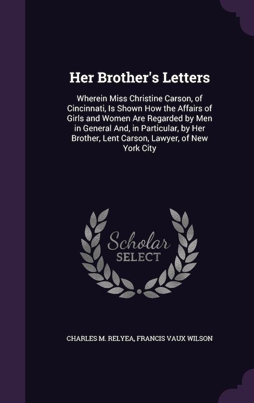 Front cover_Her Brother's Letters