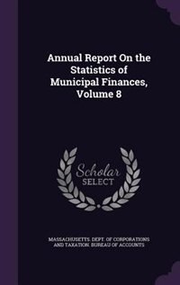 Couverture_Annual Report On the Statistics of Municipal Finances, Volume 8