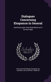 Couverture_Dialogues Concerning Eloquence in General