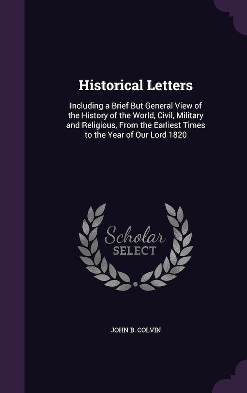 Front cover_Historical Letters