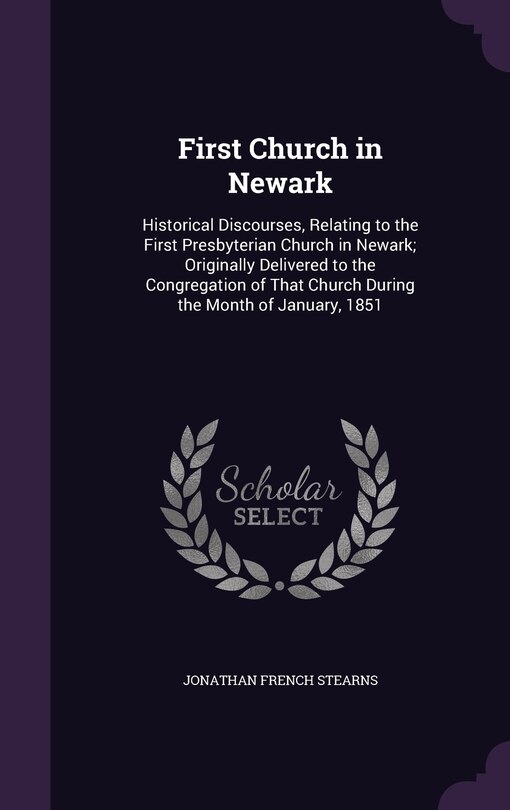 Front cover_First Church in Newark
