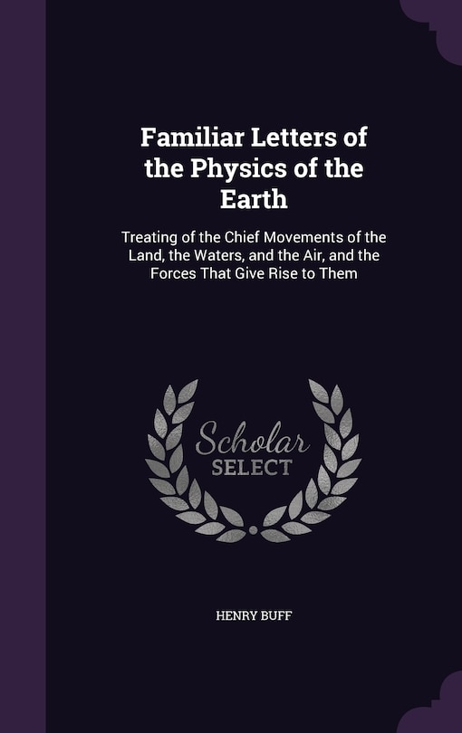 Couverture_Familiar Letters of the Physics of the Earth