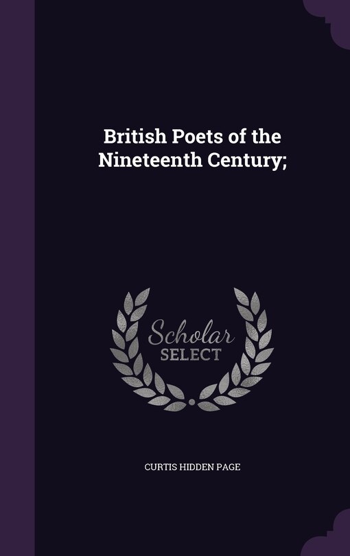 Couverture_British Poets of the Nineteenth Century;