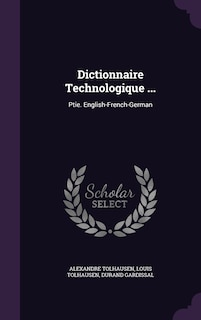 Front cover_Dictionnaire Technologique ...