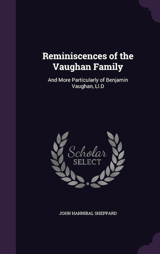 Couverture_Reminiscences of the Vaughan Family