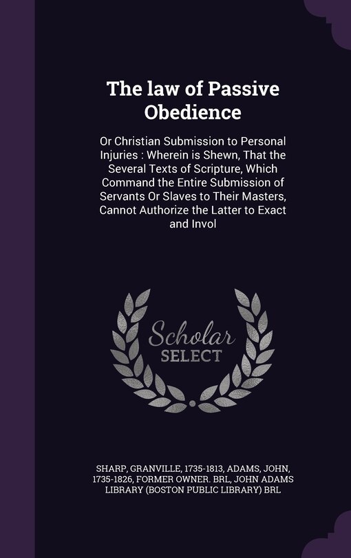 Couverture_The law of Passive Obedience