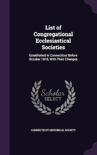 Couverture_List of Congregational Ecclesiastical Societies