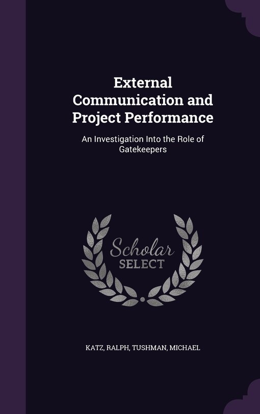 Front cover_External Communication and Project Performance
