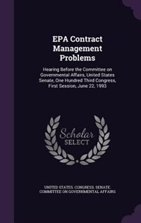 Front cover_EPA Contract Management Problems