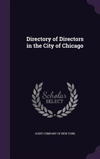 Couverture_Directory of Directors in the City of Chicago