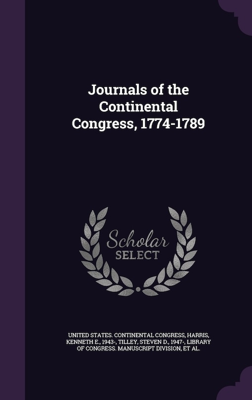 Couverture_Journals of the Continental Congress, 1774-1789