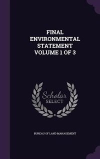 Couverture_FINAL ENVIRONMENTAL STATEMENT VOLUME 1 OF 3
