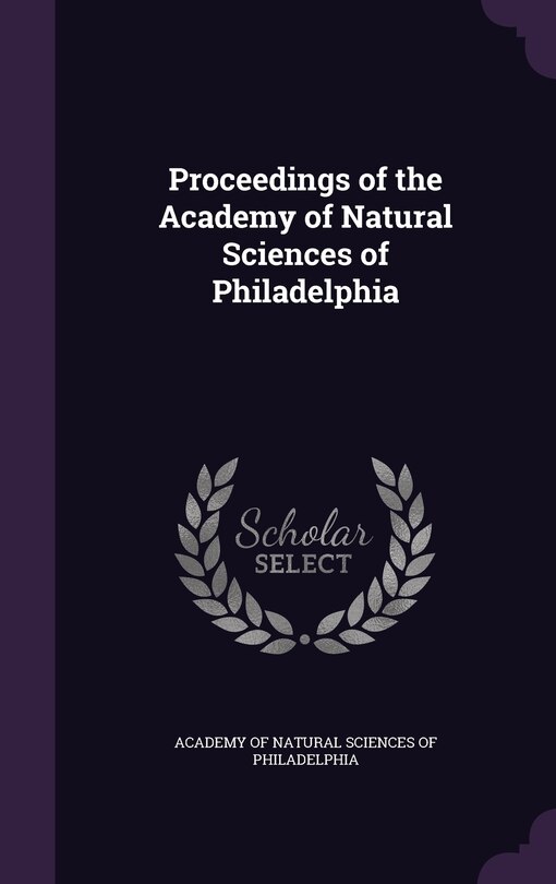 Couverture_Proceedings of the Academy of Natural Sciences of Philadelphia