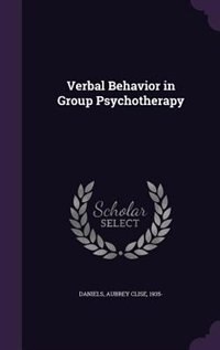Couverture_Verbal Behavior in Group Psychotherapy