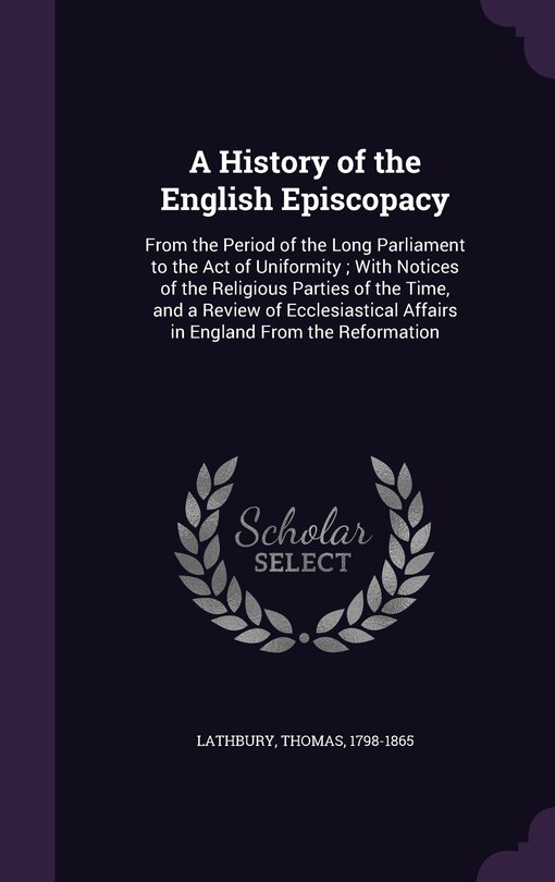 Couverture_A History of the English Episcopacy