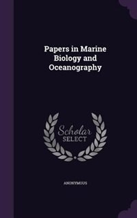 Front cover_Papers in Marine Biology and Oceanography