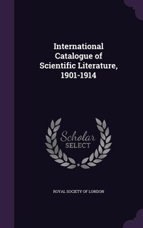 Front cover_International Catalogue of Scientific Literature, 1901-1914