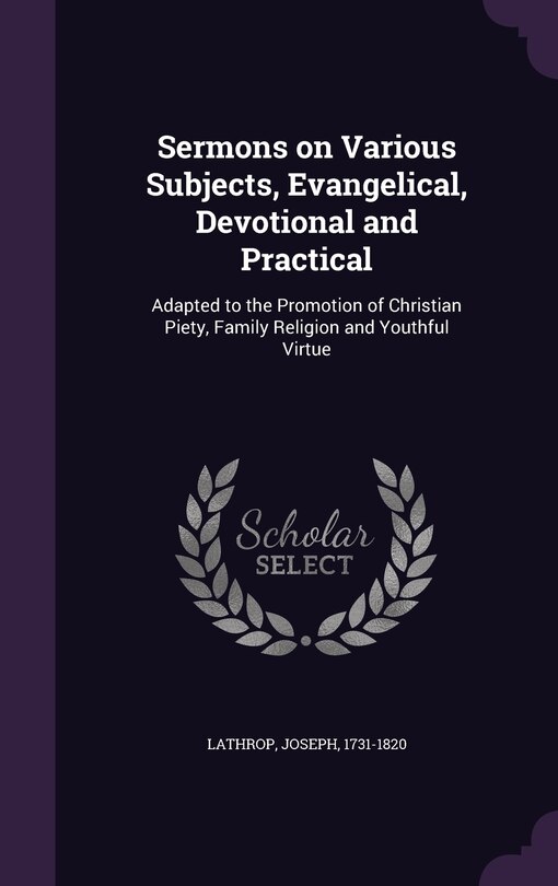 Couverture_Sermons on Various Subjects, Evangelical, Devotional and Practical