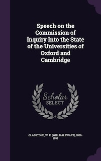 Couverture_Speech on the Commission of Inquiry Into the State of the Universities of Oxford and Cambridge