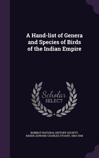 Front cover_A Hand-list of Genera and Species of Birds of the Indian Empire