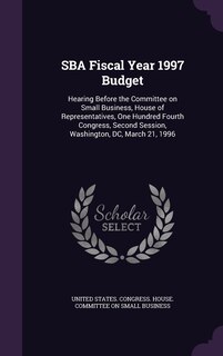 Couverture_SBA Fiscal Year 1997 Budget