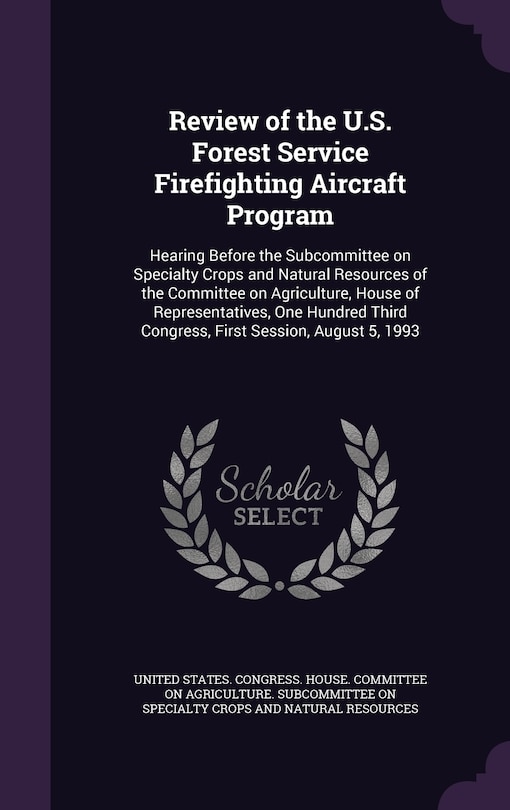 Couverture_Review of the U.S. Forest Service Firefighting Aircraft Program