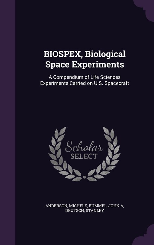 Front cover_BIOSPEX, Biological Space Experiments