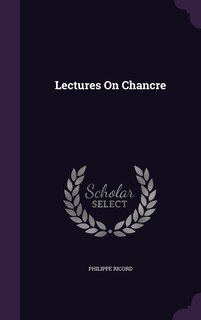 Front cover_Lectures On Chancre