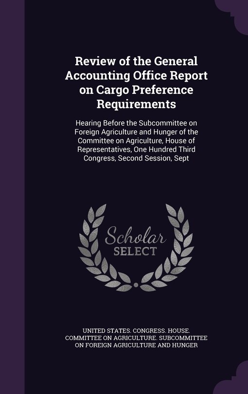 Front cover_Review of the General Accounting Office Report on Cargo Preference Requirements