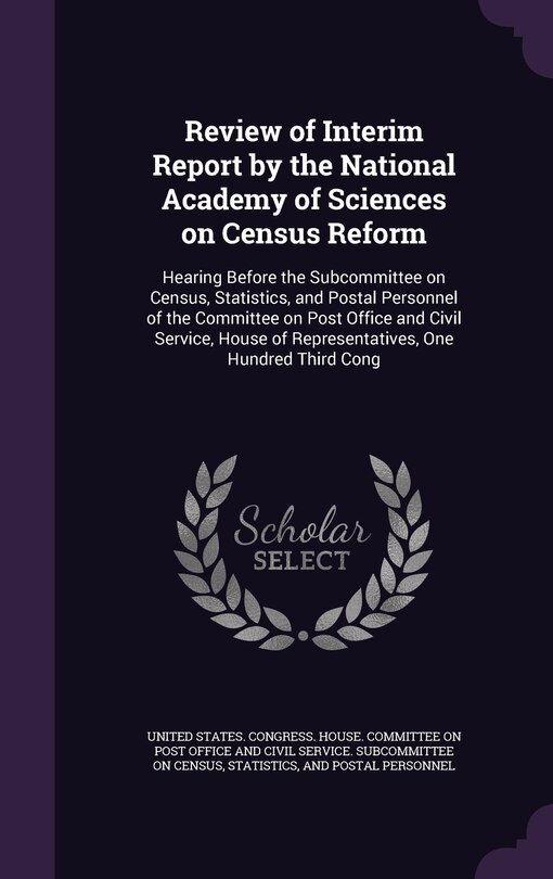 Front cover_Review of Interim Report by the National Academy of Sciences on Census Reform