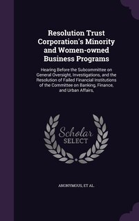 Front cover_Resolution Trust Corporation's Minority and Women-owned Business Programs