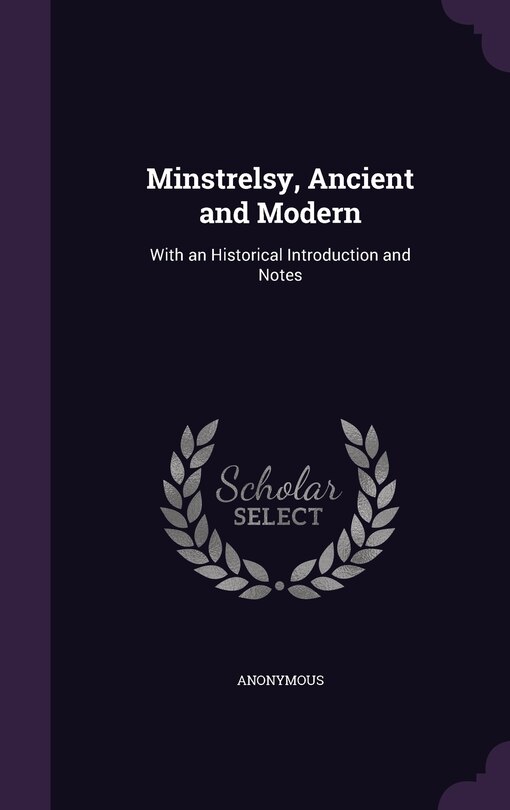 Couverture_Minstrelsy, Ancient and Modern