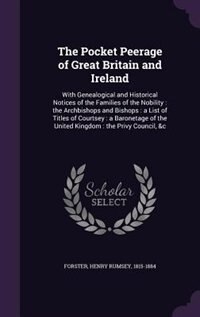 Couverture_The Pocket Peerage of Great Britain and Ireland