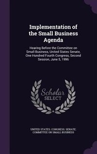 Couverture_Implementation of the Small Business Agenda